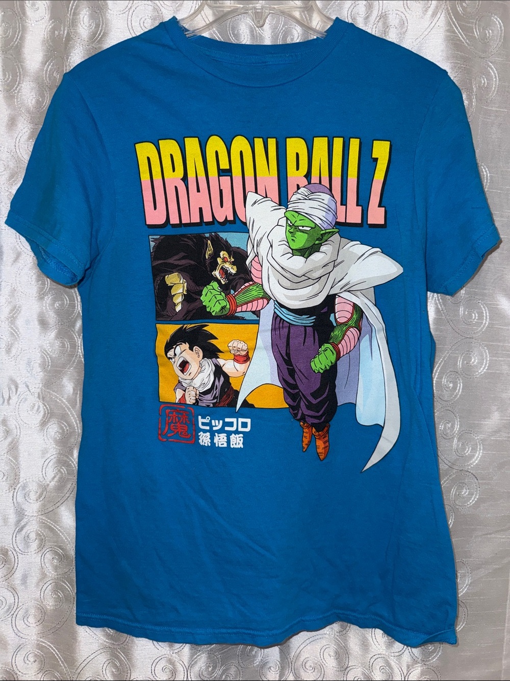 Dragon Ball Z Graphic Tee - Blue with Multicolor Print Adult Size Small 🔥 G16